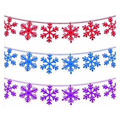 Christmas Snowflake Double Sided Flano Blanket (small)  by Wegoenart