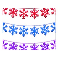 Christmas Snowflake Double Sided Flano Blanket (large)  by Wegoenart