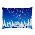 Snowflakes Snowy Landscape Reindeer Pillow Case (Two Sides) Front