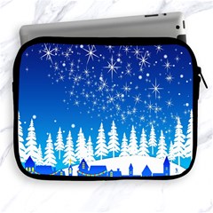 Snowflakes Snowy Landscape Reindeer Apple Ipad 2/3/4 Zipper Cases by Wegoenart