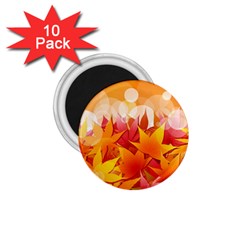 Autumn Background Maple Leaves Bokeh 1 75  Magnets (10 Pack)  by Wegoenart