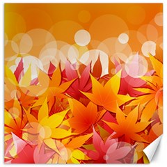 Autumn Background Maple Leaves Bokeh Canvas 20  X 20  by Wegoenart