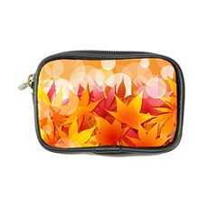 Autumn Background Maple Leaves Bokeh Coin Purse by Wegoenart