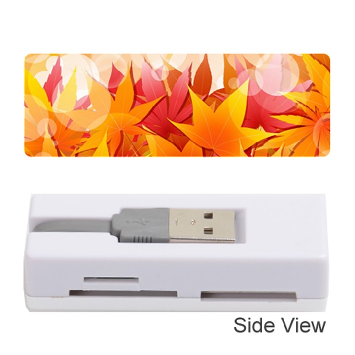 Autumn Background Maple Leaves Bokeh Memory Card Reader (Stick)