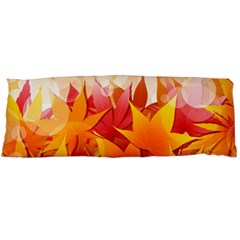 Autumn Background Maple Leaves Bokeh Body Pillow Case (dakimakura) by Wegoenart