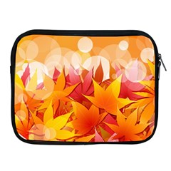 Autumn Background Maple Leaves Bokeh Apple Ipad 2/3/4 Zipper Cases by Wegoenart