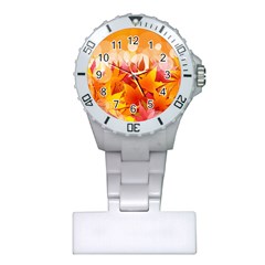 Autumn Background Maple Leaves Bokeh Plastic Nurses Watch by Wegoenart