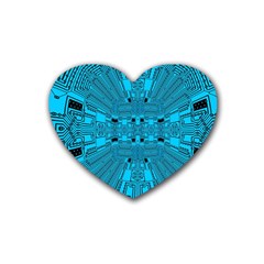 Technology Board Trace Digital Heart Coaster (4 Pack)  by Wegoenart