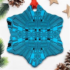 Technology Board Trace Digital Ornament (snowflake) by Wegoenart