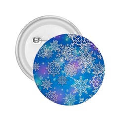 Snowflake Background Blue Purple 2 25  Buttons by Wegoenart