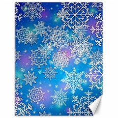 Snowflake Background Blue Purple Canvas 12  X 16  by Wegoenart