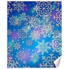 Snowflake Background Blue Purple Canvas 16  X 20  by Wegoenart