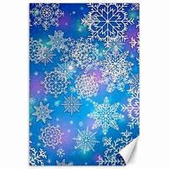 Snowflake Background Blue Purple Canvas 20  X 30  by Wegoenart