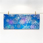 Snowflake Background Blue Purple Hand Towel Front