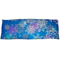 Snowflake Background Blue Purple Body Pillow Case (dakimakura) by Wegoenart