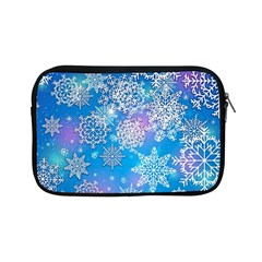 Snowflake Background Blue Purple Apple Ipad Mini Zipper Cases by Wegoenart