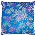 Snowflake Background Blue Purple Standard Flano Cushion Case (Two Sides) Front