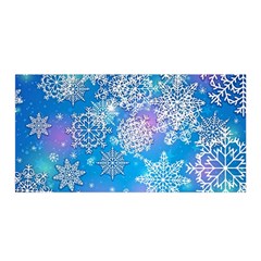 Snowflake Background Blue Purple Satin Wrap by Wegoenart