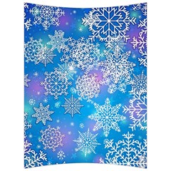 Snowflake Background Blue Purple Back Support Cushion by Wegoenart