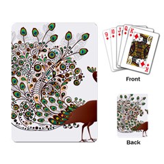 Peacock Graceful Bird Animal Playing Cards Single Design by Wegoenart