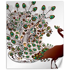 Peacock Graceful Bird Animal Canvas 8  X 10  by Wegoenart