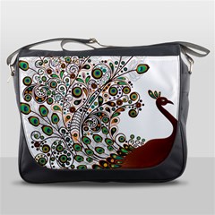 Peacock Graceful Bird Animal Messenger Bag by Wegoenart