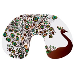 Peacock Graceful Bird Animal Travel Neck Pillows by Wegoenart