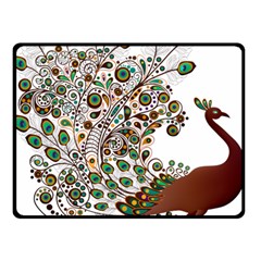 Peacock Graceful Bird Animal Double Sided Fleece Blanket (small)  by Wegoenart