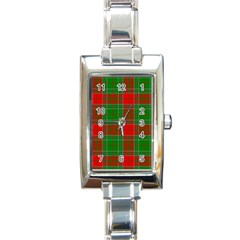 Lumberjack Plaid Buffalo Plaid Rectangle Italian Charm Watch by Wegoenart