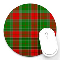 Lumberjack Plaid Buffalo Plaid Round Mousepads by Wegoenart