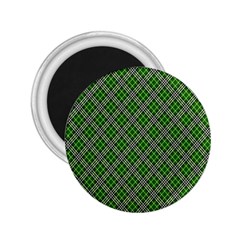 Lumberjack Plaid Buffalo Plaid Green White 2.25  Magnets