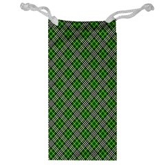 Lumberjack Plaid Buffalo Plaid Green White Jewelry Bag