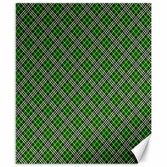 Lumberjack Plaid Buffalo Plaid Green White Canvas 8  x 10 