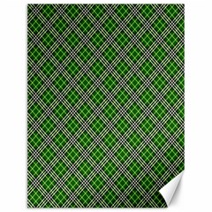 Lumberjack Plaid Buffalo Plaid Green White Canvas 12  x 16 