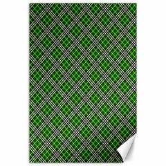 Lumberjack Plaid Buffalo Plaid Green White Canvas 24  x 36 