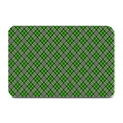 Lumberjack Plaid Buffalo Plaid Green White Plate Mats by Wegoenart