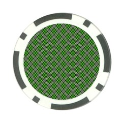 Lumberjack Plaid Buffalo Plaid Green White Poker Chip Card Guard by Wegoenart