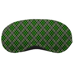 Lumberjack Plaid Buffalo Plaid Green White Sleeping Masks by Wegoenart