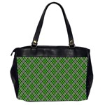 Lumberjack Plaid Buffalo Plaid Green White Oversize Office Handbag (2 Sides) Back