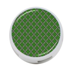 Lumberjack Plaid Buffalo Plaid Green White 4-Port USB Hub (Two Sides)