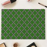 Lumberjack Plaid Buffalo Plaid Green White Cosmetic Bag (XXL) Back