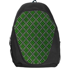 Lumberjack Plaid Buffalo Plaid Green White Backpack Bag by Wegoenart