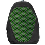 Lumberjack Plaid Buffalo Plaid Green White Backpack Bag Front