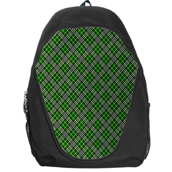 Lumberjack Plaid Buffalo Plaid Green White Backpack Bag