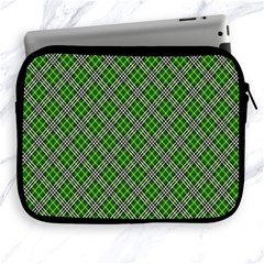 Lumberjack Plaid Buffalo Plaid Green White Apple Ipad 2/3/4 Zipper Cases by Wegoenart