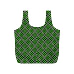 Lumberjack Plaid Buffalo Plaid Green White Full Print Recycle Bag (S) Front