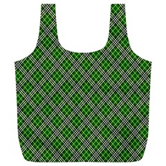 Lumberjack Plaid Buffalo Plaid Green White Full Print Recycle Bag (XL)