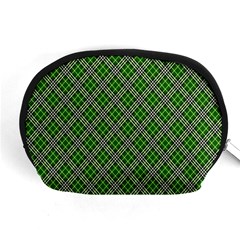 Lumberjack Plaid Buffalo Plaid Green White Accessory Pouch (Medium)