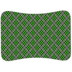 Lumberjack Plaid Buffalo Plaid Green White Velour Seat Head Rest Cushion by Wegoenart