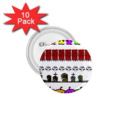 Halloween Borders Trick Or Treat 1.75  Buttons (10 pack)